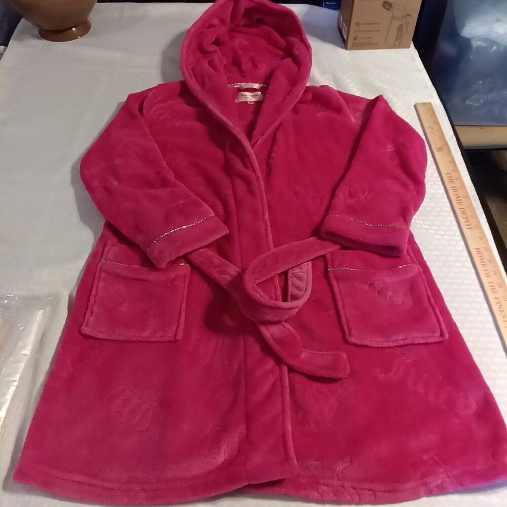Juicy Couture Women's Pink Crown Robe Size S/M Y2K 2000s Barbiecore Glam Luxury - Picture 1 of 6